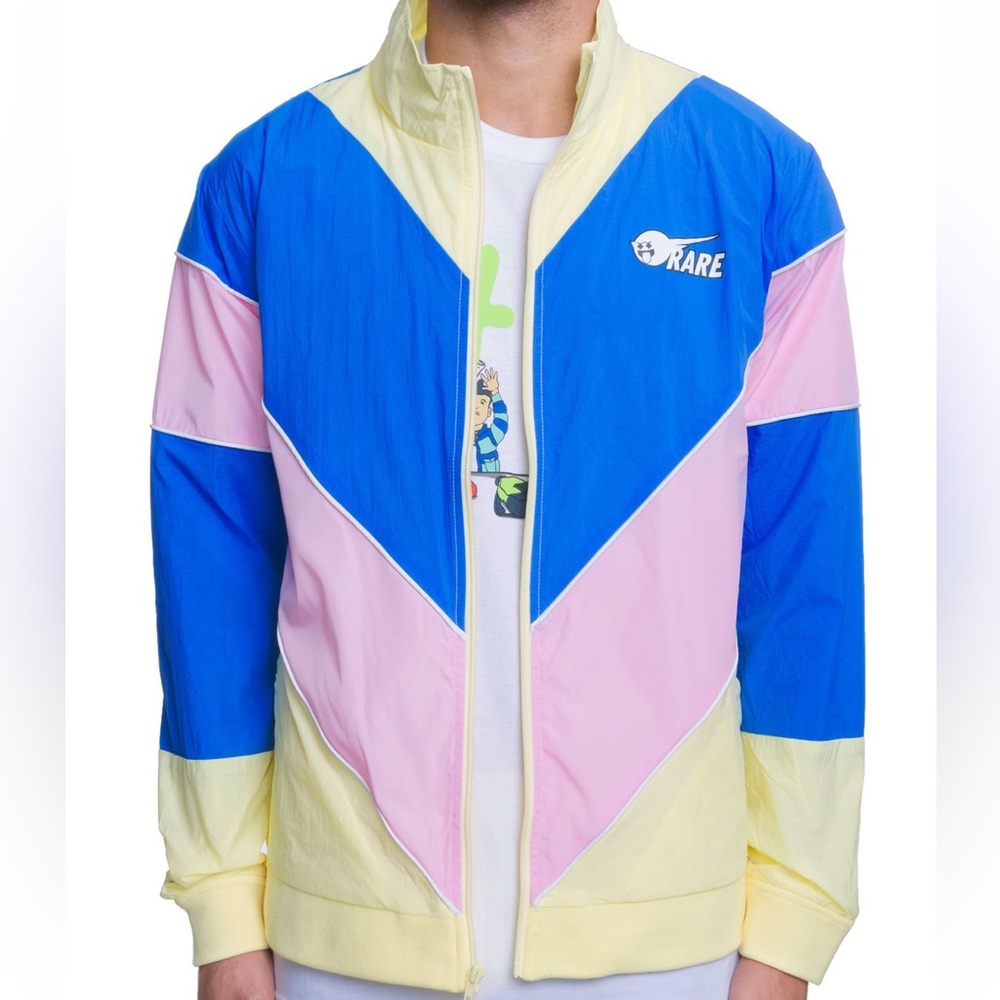 Pink + Dolphin RARE Color Block Nylon Jacket